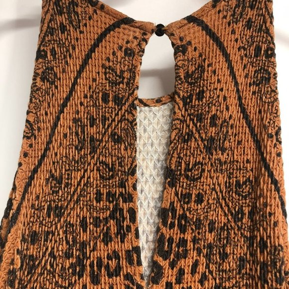 Farm Rio for Anthropologie Alyse brown black midi dress XL - Picture 12 of 16